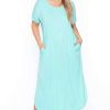 Dresses * | Zenana Plus Size Maxi T-Shirt Dress Dresses Mint