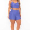 Sets * | Curvy Sense Matching Sets Plus Size Larisa Textured Matching Set Purple