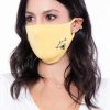 Accessories * | Curvy Sense Washable & Reusable Embroidered Face Mask Bee Kind Face Masks Sunshine