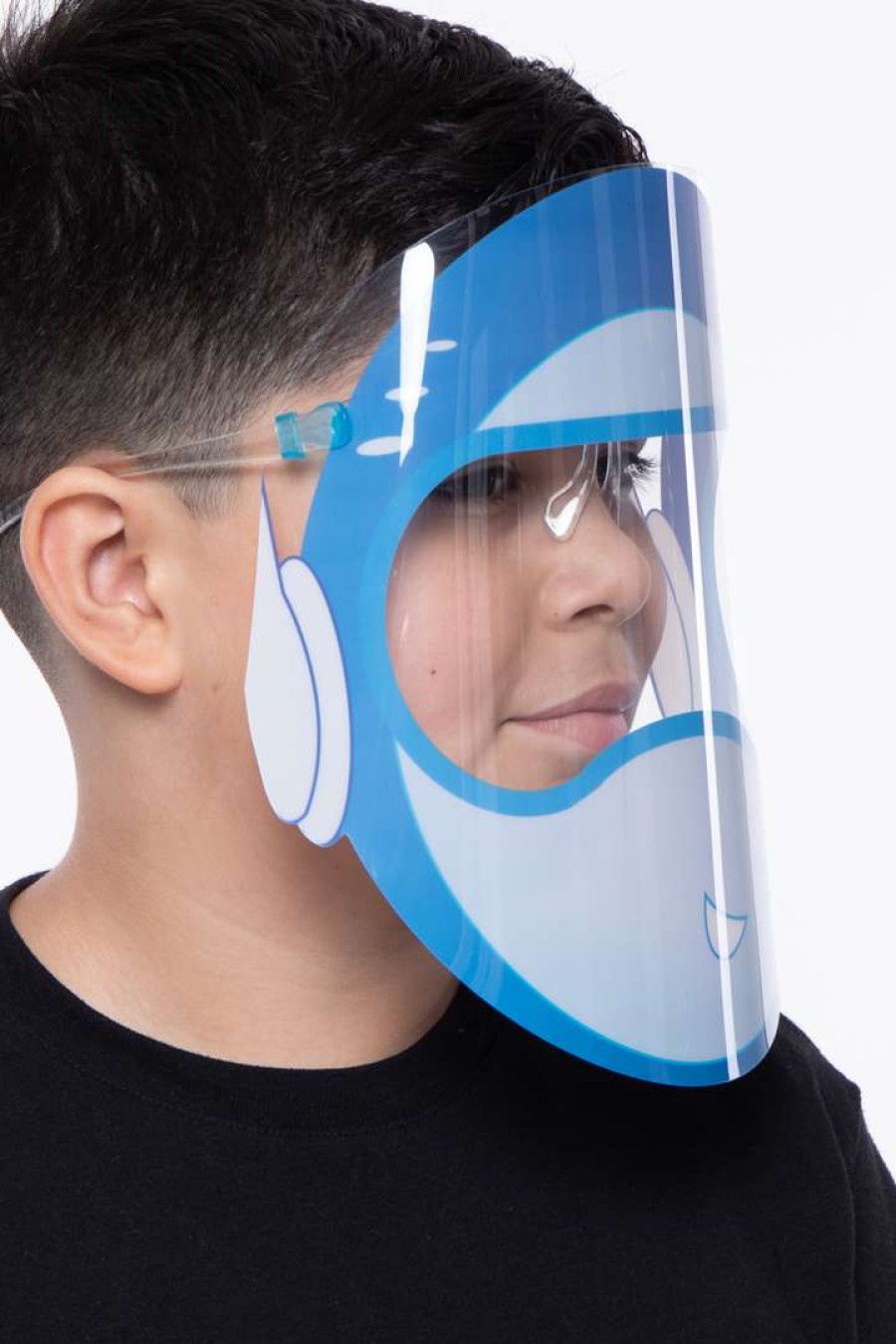 Accessories * | Curvy Sense Kids Graphic Transparent Clear Face Shield