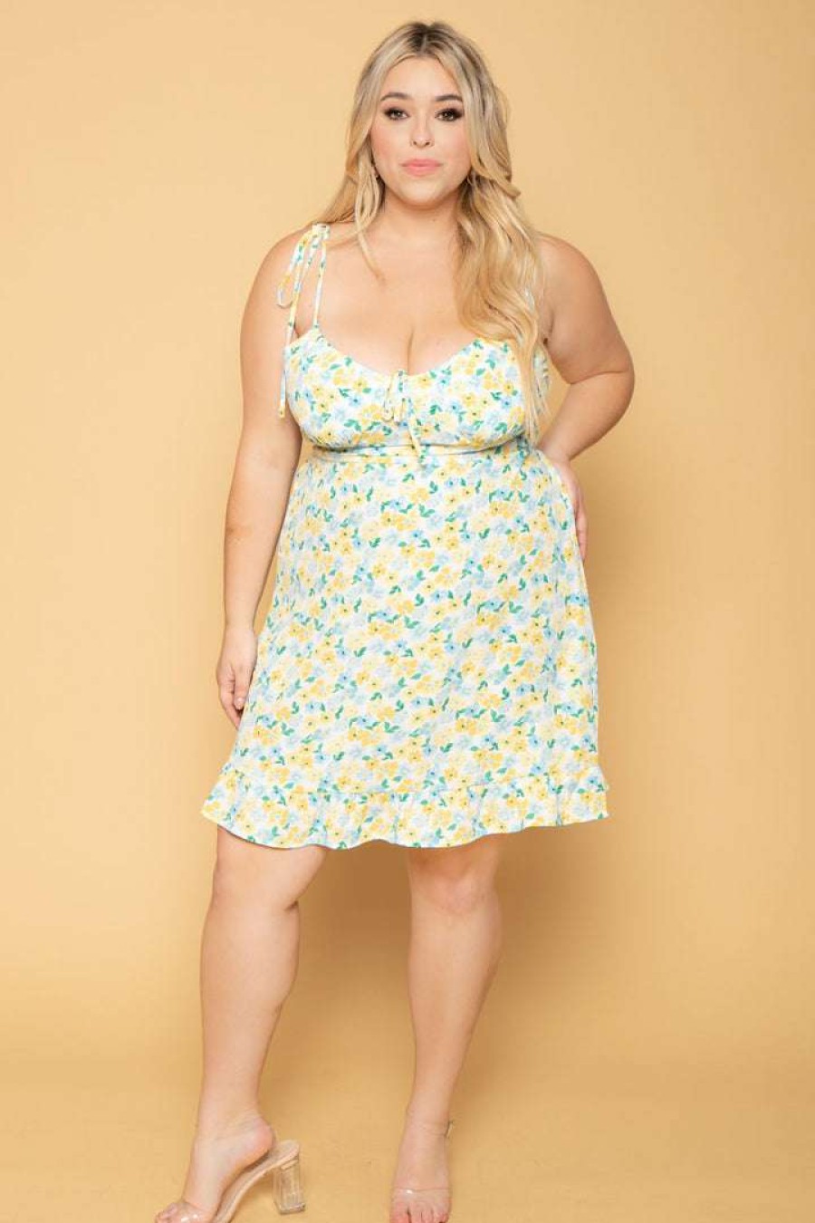 Dresses * | Hesperus New Arrivals Plus Size Poppy Floral Dress White