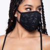 Accessories * | Curvy Sense Washable & Reusable Burnout Face Mask Face Masks Black