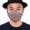 Accessories * | Curvy Sense Washable Fitted & Adjustable Woven Face Mask Face Masks Gingham Red