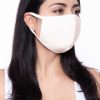 Accessories * | Curvy Sense Washable & Reusable Unisex Face Mask Ivory