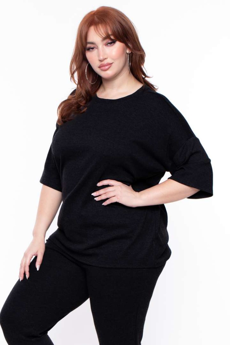 Sets * | Zenana Plus Size Camila Top & Pants Set Black