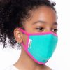 Accessories * | Curvy Sense Face Masks Kids Washable Face Mask For Ages 4-11 Aqua