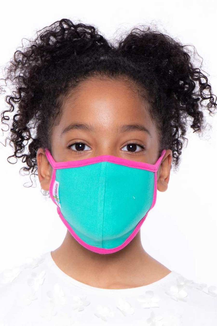 Accessories * | Curvy Sense Face Masks Kids Washable Face Mask For Ages 4-11 Aqua