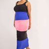 Dresses * | The Curve La Plus Size Lucia Color Block Maxi Dress Royal Blue