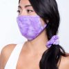 Sets * | Curvy Sense Matching Sets Washable Face Mask & Scrunchie Set Printed Lavender