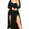 Dresses * | Curvy Sense Plus Size Astrid Maxi Dress Black