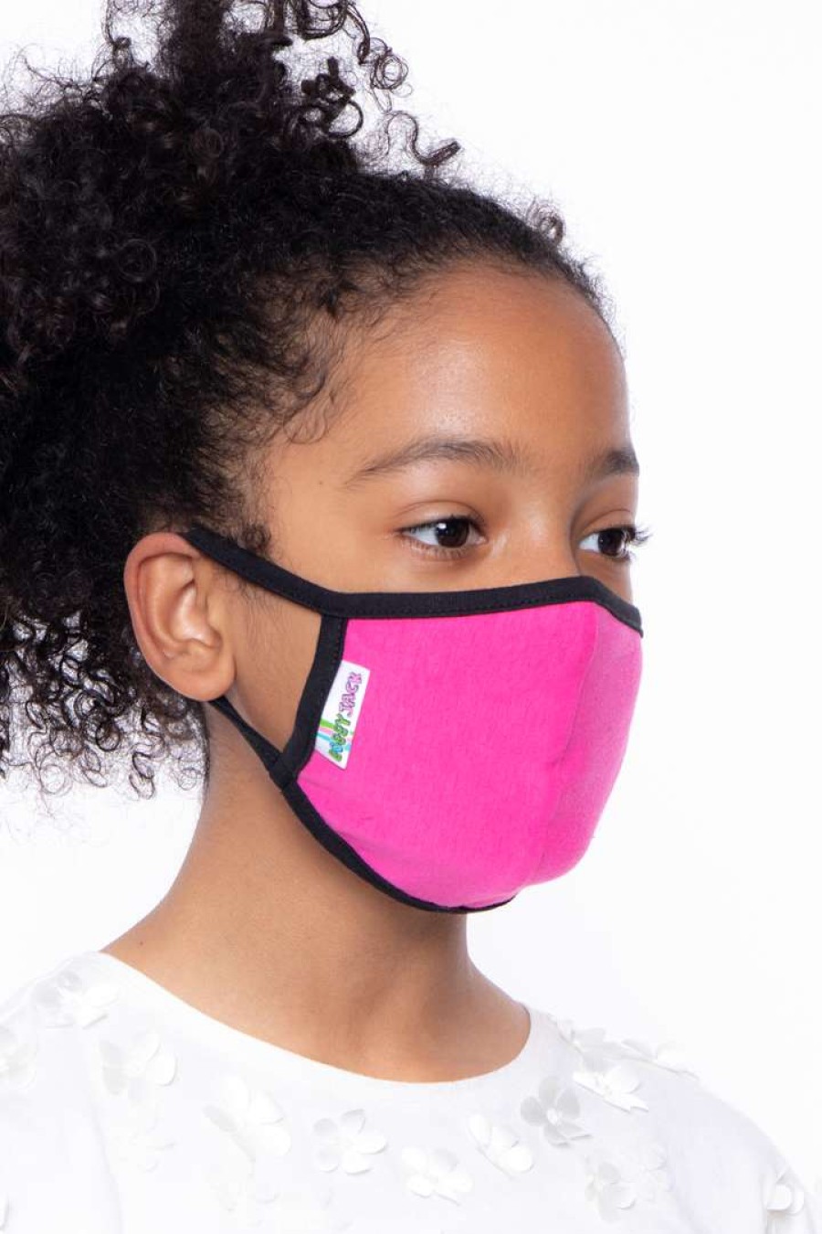 Accessories * | Curvy Sense Kids Washable Face Mask For Ages 4-11 Face Masks Fucshia