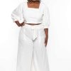 Sets * | Katy Usa Plus Size Valentina Contemporary Set Matching Sets Ivory