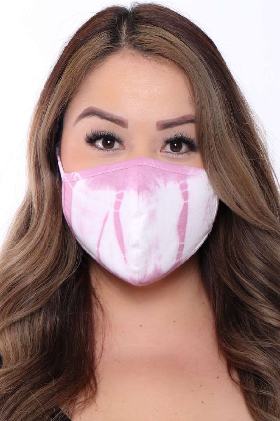 Accessories * | Curvy Sense Face Masks Washable & Reusable Hand Tie-Dyed Face Mask Fall Collection Tiedye Mauve