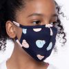 Accessories * | Curvy Sense Face Masks Kids Washable Fun Patterns Face Mask ( Ages 4 11 ) Happy Pears