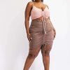 Dresses * | The Curve La Plus Size Hailey Ruched Dress New Arrivals Blush