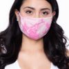 Accessories * | Curvy Sense Washable & Reusable Hand Tie-Dyed Face Mask Face Masks Pink