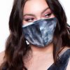 Accessories * | Curvy Sense Washable & Reusable Printed Tie-Dye Face Mask Black