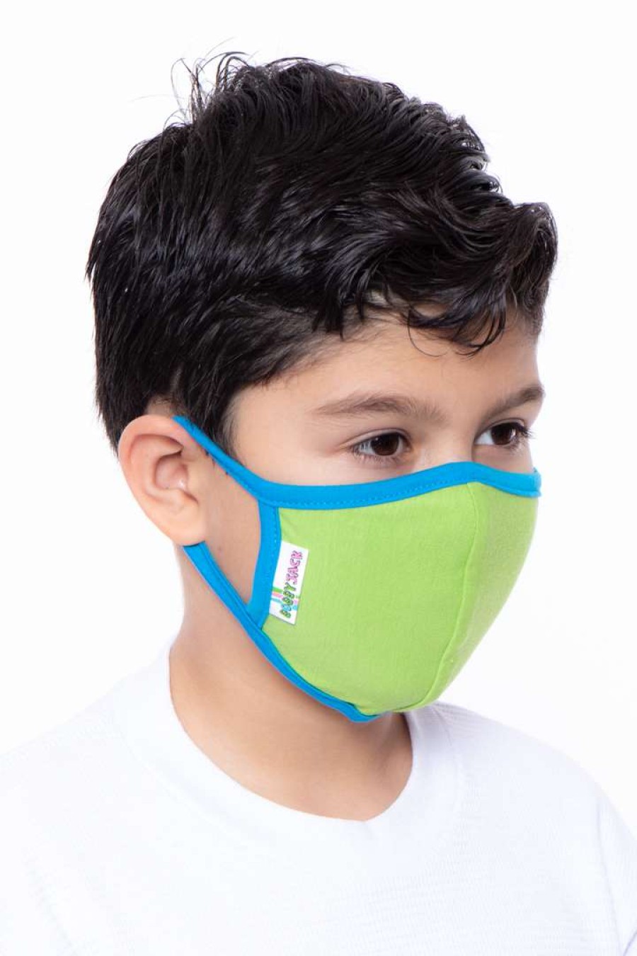 Accessories * | Curvy Sense Kids Washable Face Mask For Ages 4-11 Lime