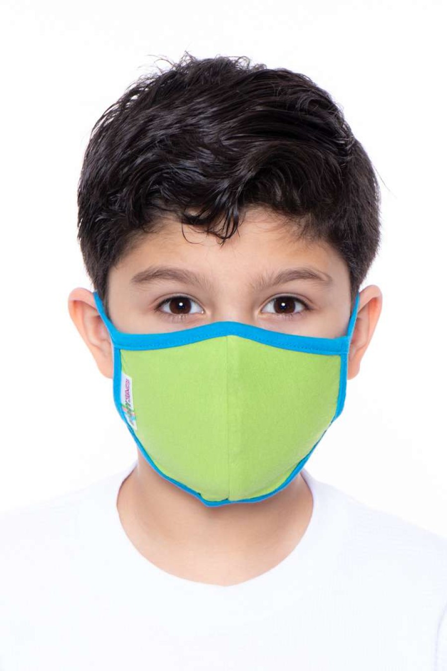 Accessories * | Curvy Sense Kids Washable Face Mask For Ages 4-11 Lime