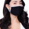 Accessories * | Curvy Sense Washable Face Mask With A Filter Pocket -Adult-1 Mask + 20 Filters Face Masks Black