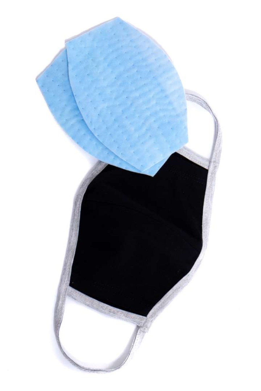 Accessories * | Curvy Sense Washable Face Mask With A Filter Pocket -Adult-1 Mask + 20 Filters Face Masks Black