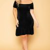 Dresses * | Curvy Sense New Arrivals Plus Size Aelia Slinky Bodycon Dress Black