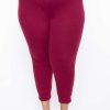 Sets * | Curvy Sense Plus Size Essential Casual Jogger Essential Mix Burgundy