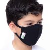 Accessories * | Curvy Sense Kids Washable Face Mask For Ages 4-11 Black