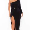 Dresses * | Curvy Sense Plus Size Alana Belted Dress Back In Stock Black