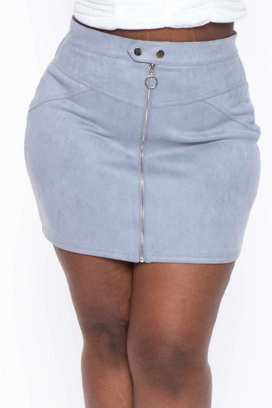 Bottoms * | Haute Monde Bottoms Plus Size Betty Mini Skirt Blue