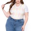 Tops * | Haute Monde Plus Size Camille Sweater Vest Tops Cream