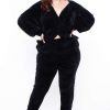 Sets * | Katy Usa Plus Size Chenille Sweater And Jogger Set Black