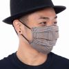 Accessories * | Curvy Sense Washable Pleated Woven Face Mask Woven Denim