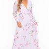 Dresses * | Ricarica Plus Size Priscilla Floral Maxi Dress Dresses Lavender