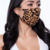 Accessories * | Curvy Sense Washable & Reusable Printed Face Mask Leopard