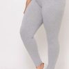 Bottoms * | Uni Active Mopas Plus Size Stretch-Knit Leggings Heather Grey Back In Stock H. Grey