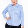 Tops * | Sky Plus Plus Size Boss Babe Top Blue