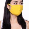 Accessories * | Curvy Sense Washable & Reusable Unisex Face Mask Face Masks Yellow