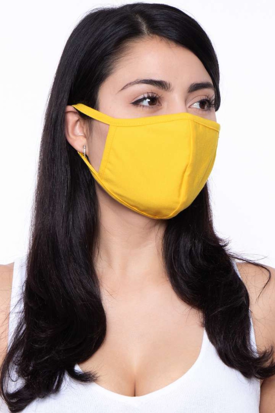 Accessories * | Curvy Sense Washable & Reusable Unisex Face Mask Face Masks Yellow