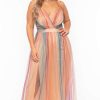 Dresses * | Symphony Back In Stock Plus Size Avianna Maxi Glitter Dress Blush