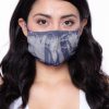 Accessories * | Curvy Sense Washable & Reusable Hand Tie-Dyed Face Mask Face Masks Navy