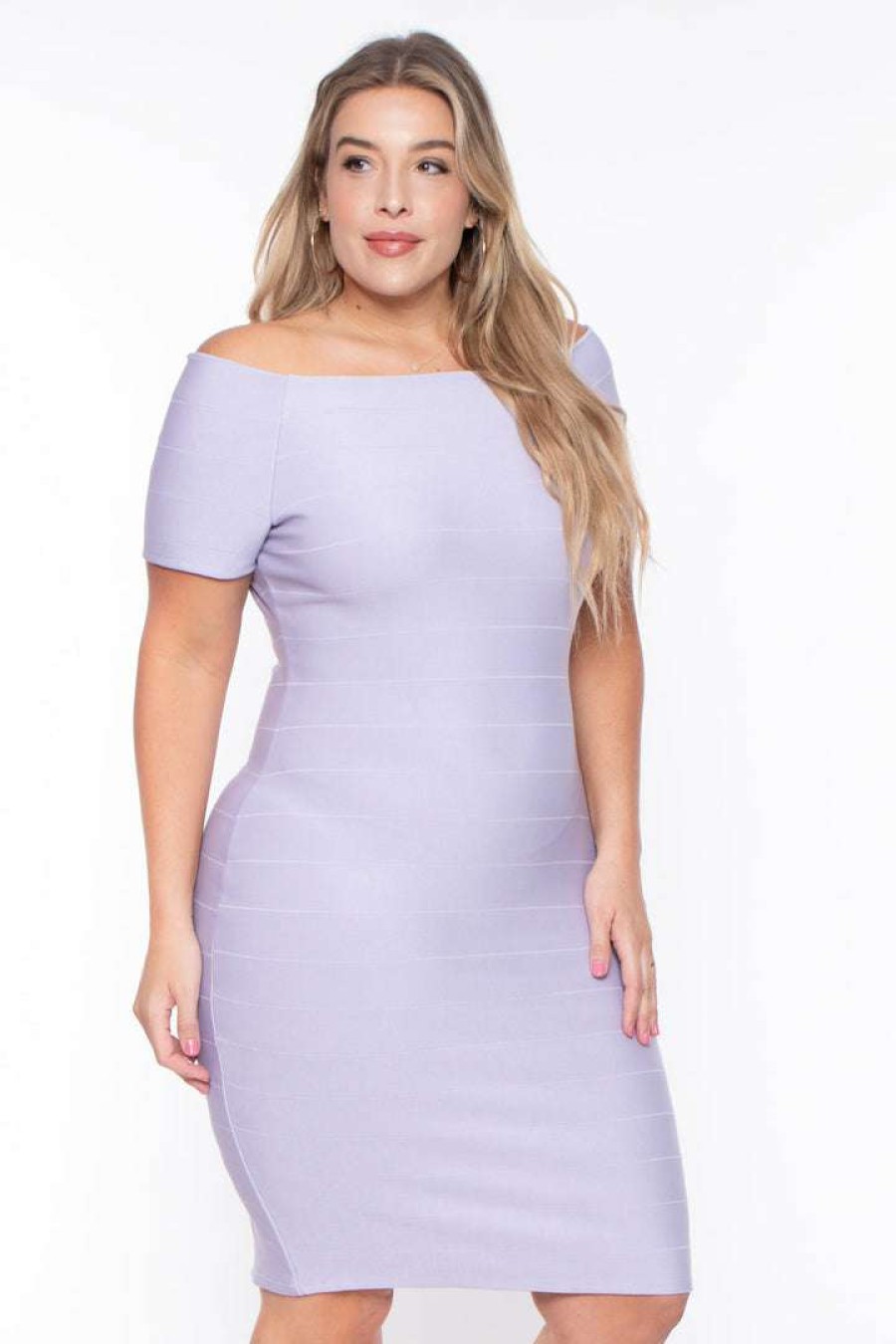 Dresses * | Haute Monde Plus Size Cordelia Dress New Arrivals Lavender