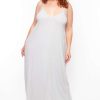 Dresses * | Zenana Dresses Plus Size Cami Strap Maxi Dress Grey Mist