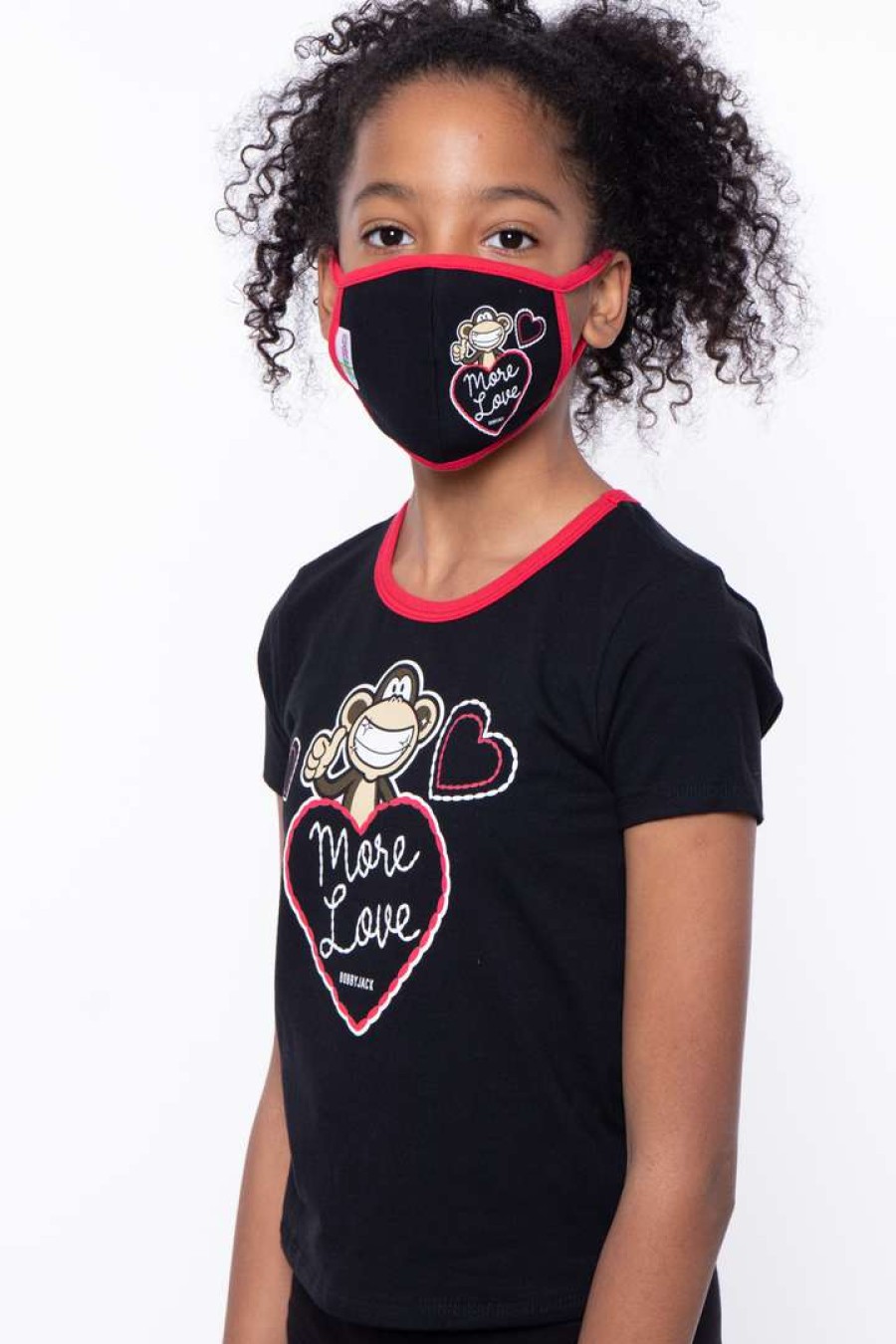 Sets * | Matching Sets Bobby Jack Kids Mask & Shirt Set More Love