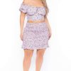 Sets * | Haute Monde Plus Size Primrose Matching Skirt Set Sets Pink