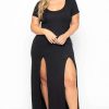 Dresses * | Curvy Sense Plus Size Linnea Maxi Dress Back In Stock Black