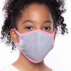 Accessories * | Curvy Sense Face Masks Kids Washable Face Mask With Filter Pocket 1 Mask + 20 Filters Pink Grey