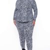 Sets * | Zenana Plus Size Jaguar Cozy Tracksuit Set Matching Sets Grey