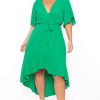 Dresses * | Bluebell Plus Size Tati Surplice Ruffle Dress Green