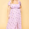 Dresses * | Hesperus Plus Size Marguerite Floral Dress Lavender